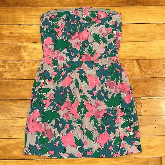 Rory Beca 100% Silk Strapless Dress - Picture 2 of 5